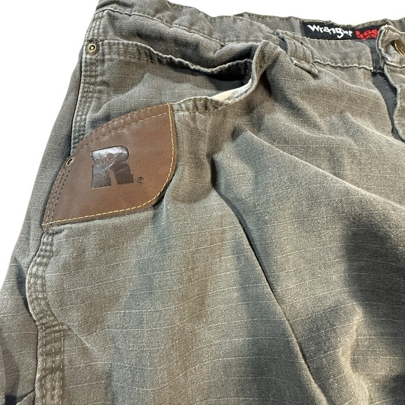 Wrangler x Riggs Workwear Ripstop Carpenter Pants Size 36 x 33 Green Cotton Work - Picture 3 of 12